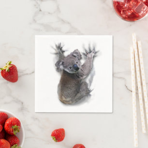 Koala Hang On Back Cute Bear Australia Animal Napkin