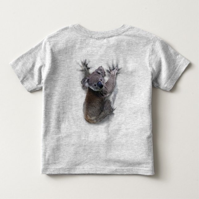 Koala Hang On Back Cute Bear Australia Animal Toddler T-Shirt (Back)