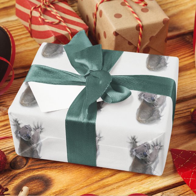 Koala Hang On Back Cute Bear Australia Animal Wrapping Paper (Creator Uploaded)