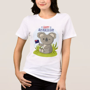 Koala Happy Australia Day Holidays Tri-Blend Shirt