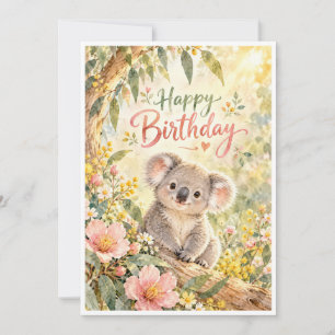 Koala Happy Birthday Card