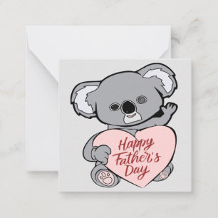 Koala : Happy Fathers Day Notecard 