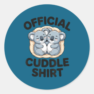 Koala Hug Cute Animal Lover This Is My Cuddle  Classic Round Sticker