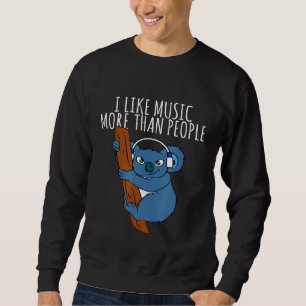 Koala - I Like Music Headphone Lover Sweatshirt