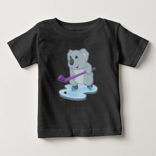 Koala Ice hockey Ice hockey stick Baby T-Shirt (Front)