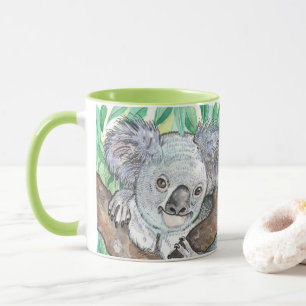 Koala in Eucalyptus Tree Painting Mug
