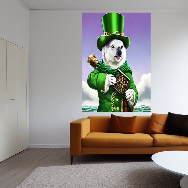 Koala in green clothes | AI Art  Poster (Creator Uploaded)