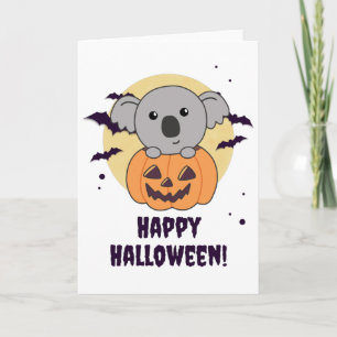 Koala In Pumpkin Sweet Koalas Happy Halloween Card