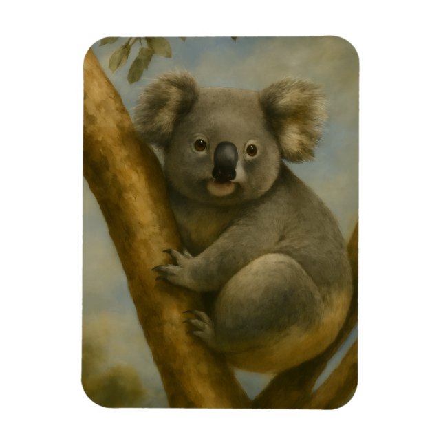 Koala in Quiet Light Magnet (Vertical)