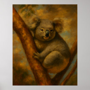 Koala in Quiet Light Poster