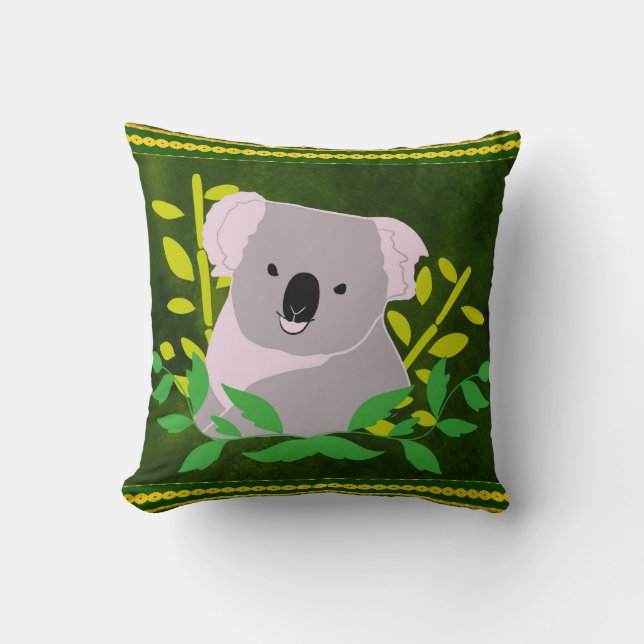 Koala in the Jungle Cushion (Front)