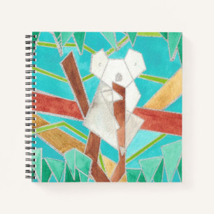 Koala in Tree Original Abstract Art Notebook