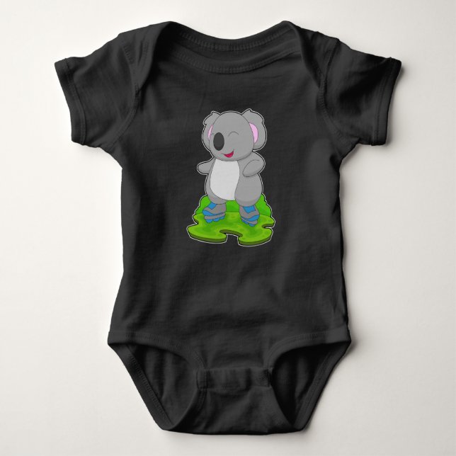 Koala Inline skating Roller skates Baby Bodysuit (Front)