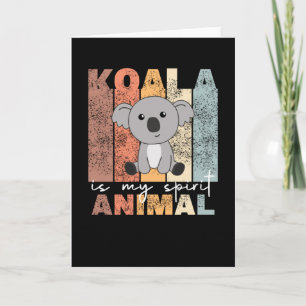 Koala Is My Spirit Animal - Sweet Koalas Vintage Card