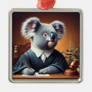 Koala Judge Metal Ornament
