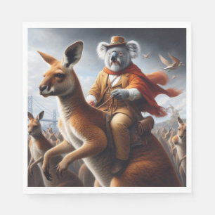 Koala Kangaroo Rider Napkin