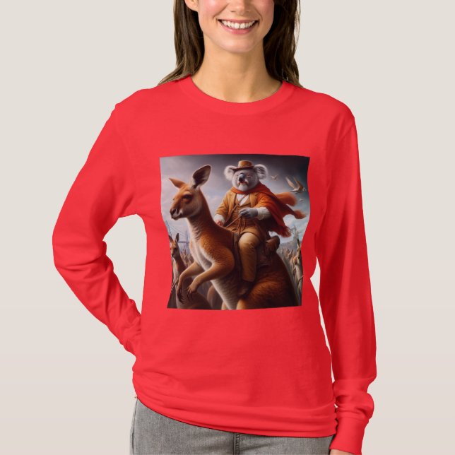 Koala Kangaroo Rider T-Shirt (Front)