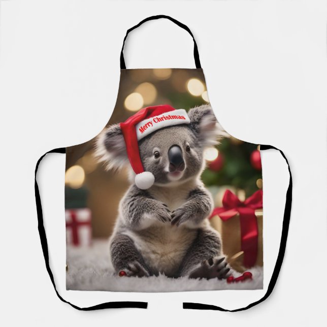 "Koala Kris Kringle: Christmas Down Under" Apron (Front)