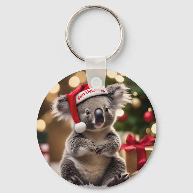 "Koala Kris Kringle: Christmas Down Under" Key Ring (Front)