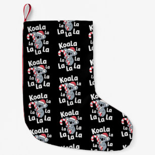 Koala La Christmas Santa Hat Candy Cane Xmas Small Christmas Stocking