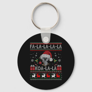 Koala-la-la Cute Koala Bear Australian Christmas U Key Ring