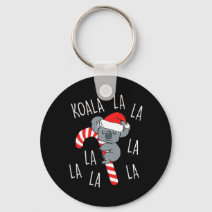 Koala La La La - Aussie Xmas Pun Funny Australian Key Ring