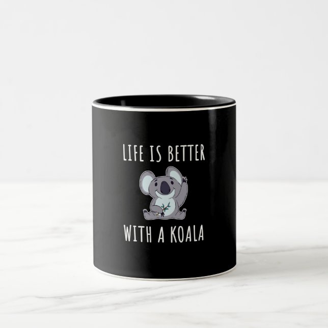 Koala - Life Is Better With A Koala  Two-Tone Coffee Mug (Center)