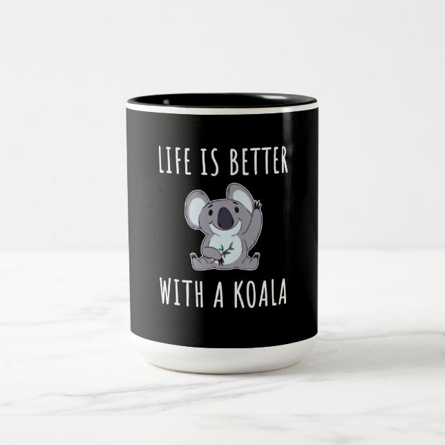Koala - Life Is Better With A Koala  Two-Tone Coffee Mug (Center)