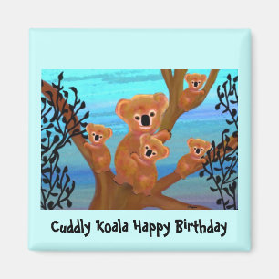 Koala Love Birthday Magnet