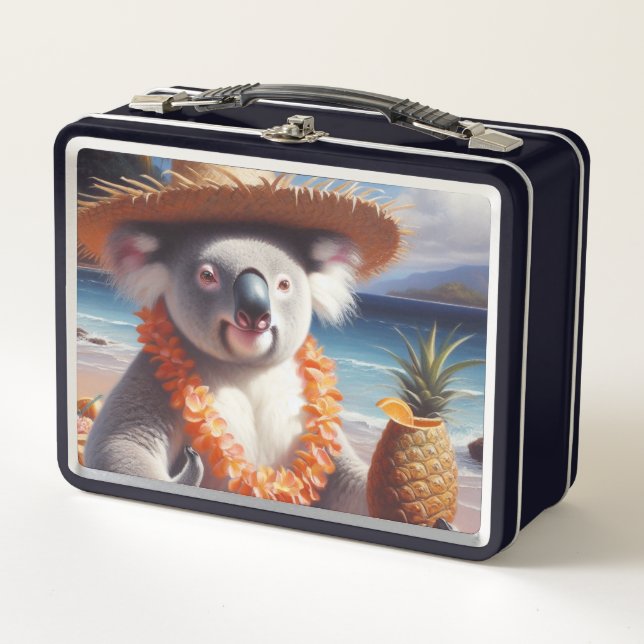 Koala Luau Metal Lunch Box (Front)