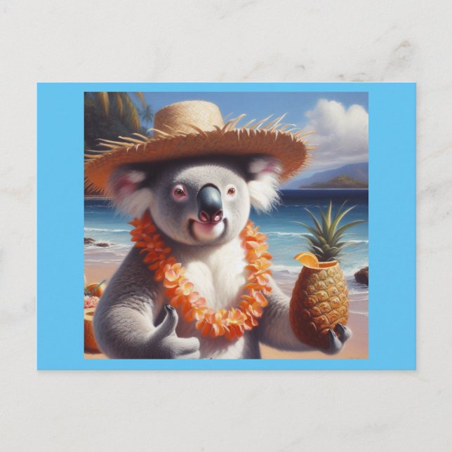 Koala Luau Postcard (Front)