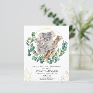 Koala Mama and Baby Watercolor baby Shower