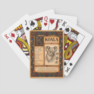 Koala, Mediaeval Bestiary Art Playing Cards