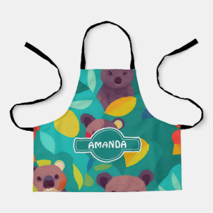 Koala Mosaic Colourful Personalised Pattern Apron