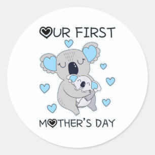 koala Mother's Day Happy Mothers Day Gift For Mom Classic Round Sticker