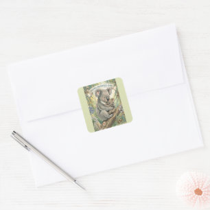 Koala Mother's Day with Joey Square Sticker