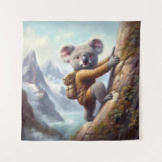 Koala Mountain Climbing Tapestry