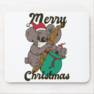 Koala Mum Christmas Design Mouse Pad