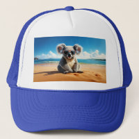 Koala on a sandy beach 