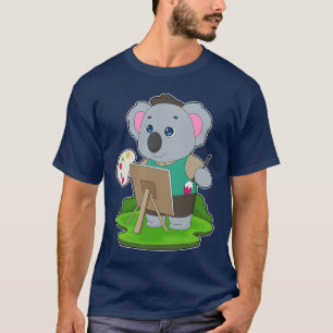 Koala Painter Paintbrush Painting T-Shirt