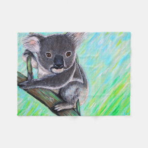 Koala Painting Fleece Blanket