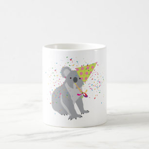 Koala Partying - Animals Having a Party Coffee Mug