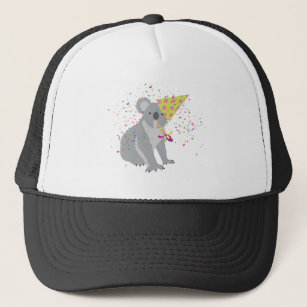 Koala Partying - Animals Having a Party Trucker Hat