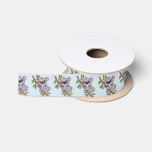 Koala pattern satin ribbon