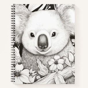 Koala Peaceful Nature Prairie Sketch Drawing Style Notebook