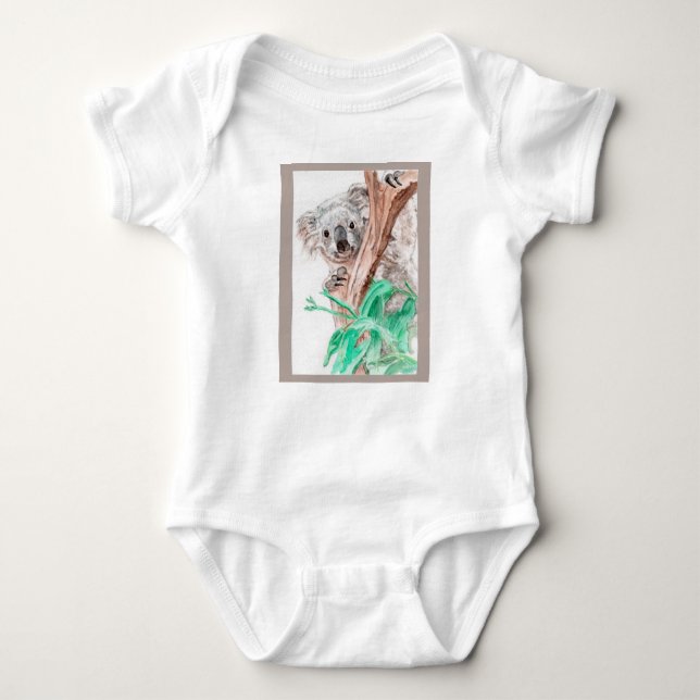 Koala, Peek-a-Boo Baby Bodysuit (Front)