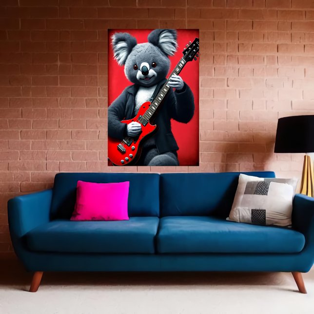 Koala playing a guitar  | AI Art Poster (Creator Uploaded)