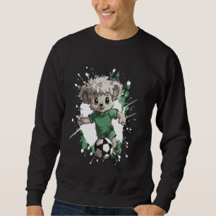 Koala Playing Soccer Cute Comic Sweatshirt