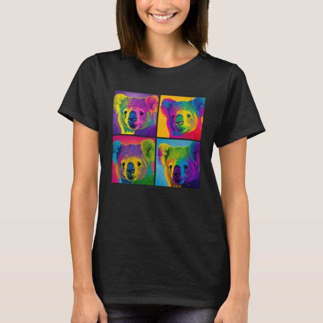 Koala Pop Illustration Colorful Animal Women Men   T-Shirt (Front)