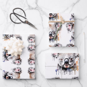 Koala Portrait Wrapping Paper Sheet